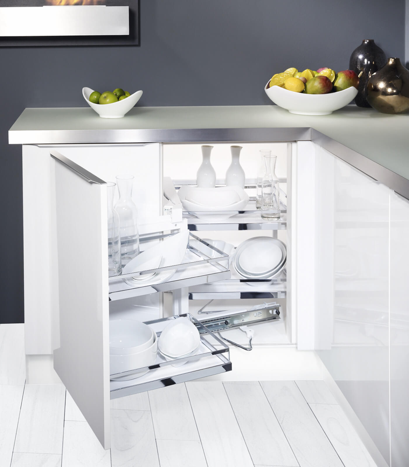 Carro de rincón articulado